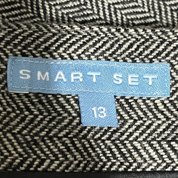 Smart Set Juniors Vintage Wool Blend Skirt Sz 13 Herringbone Academia Old Money - Picture 6 of 8